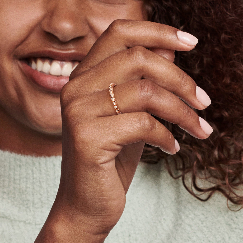 Pandora ME Pyramids Ring - 14k Rose Gold Plated