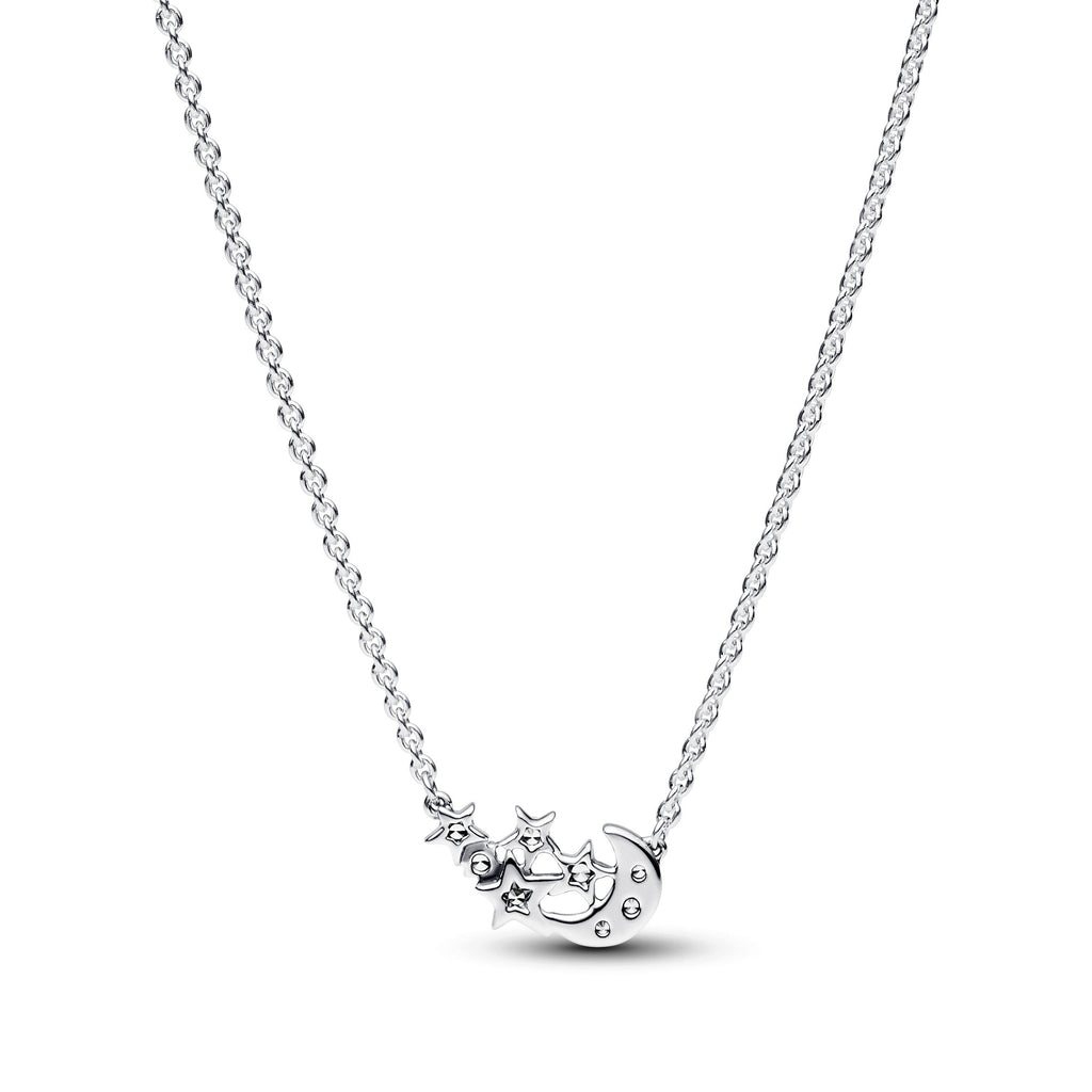 Sparkling Moon & Star Collier Necklace