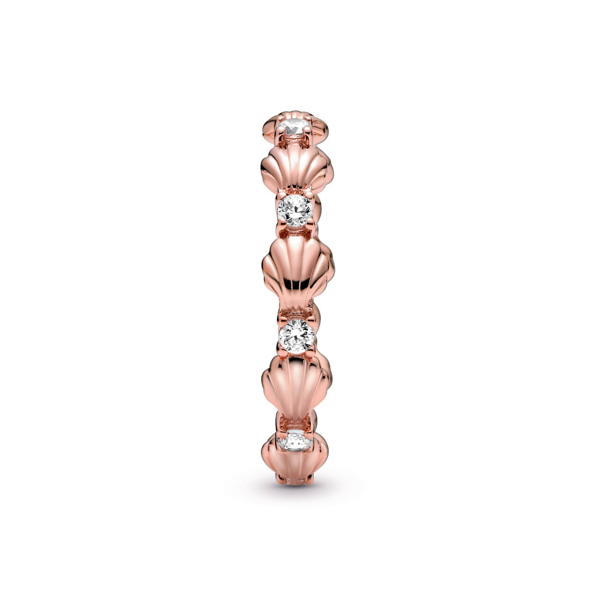 Sparkling Seashell Band Ring