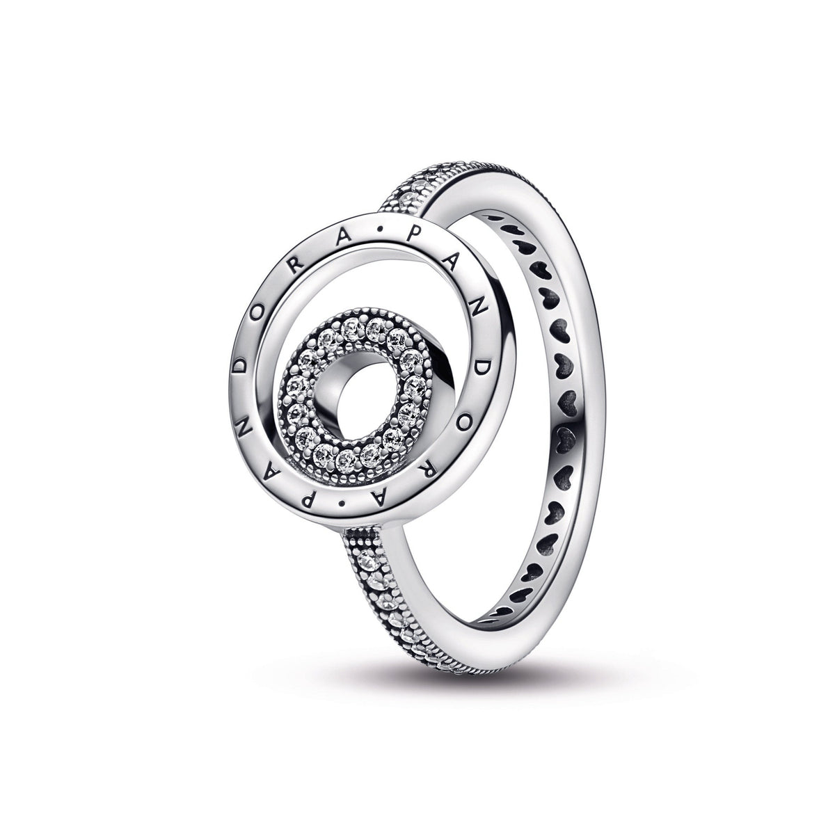 Pandora Signature Logo Circles Pavé Ring