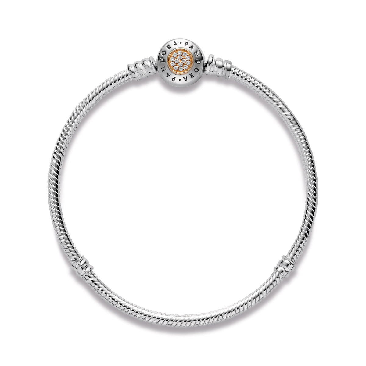 Pandora Moments Logo Clasp Snake Chain Bracelet
