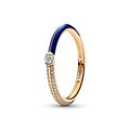 Pandora ME Pavé & Blue Dual Ring