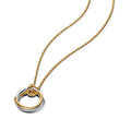 Organically Shaped Two-Tone Pendant Necklace