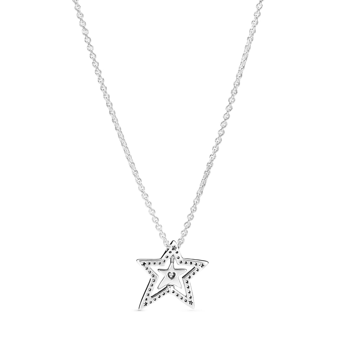 Pavé Asymmetric Star Collier Necklace