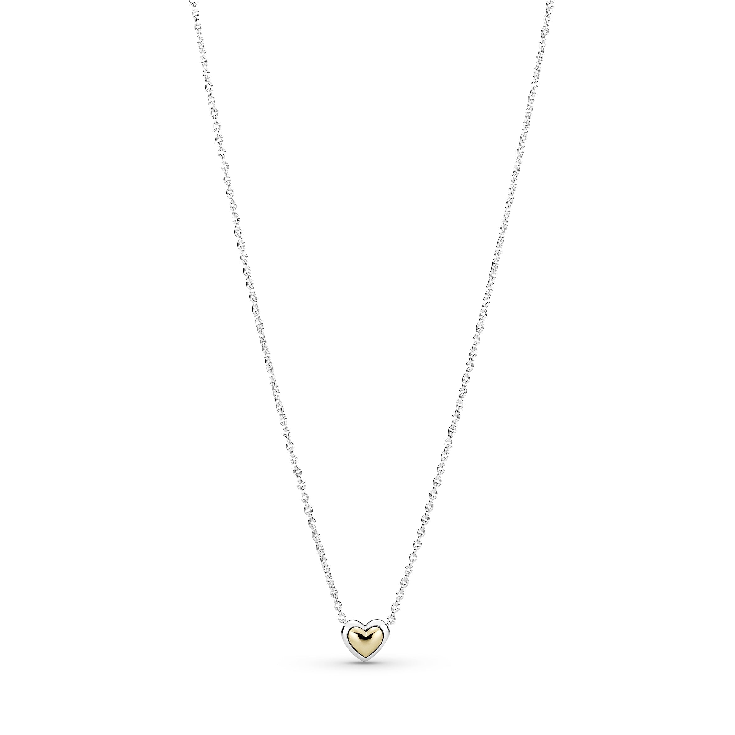 Domed Golden Heart Collier Necklace