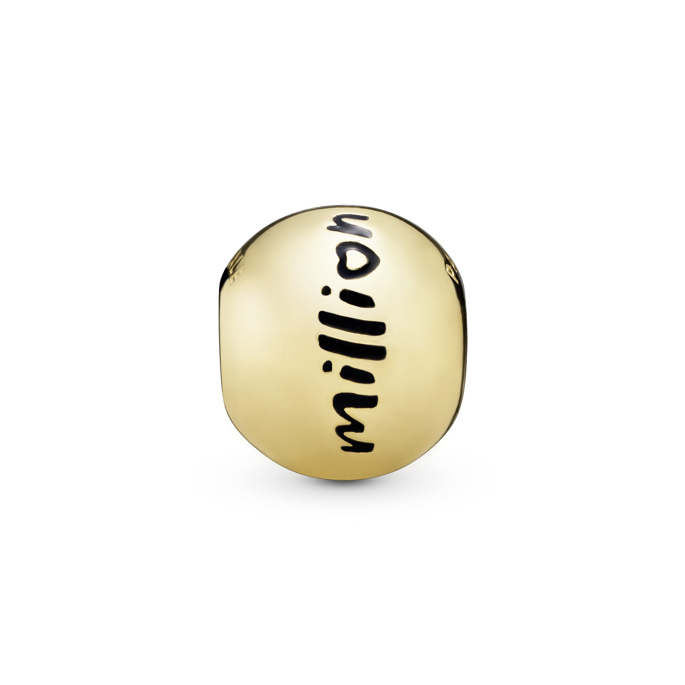 Polished Script & Heart Charm