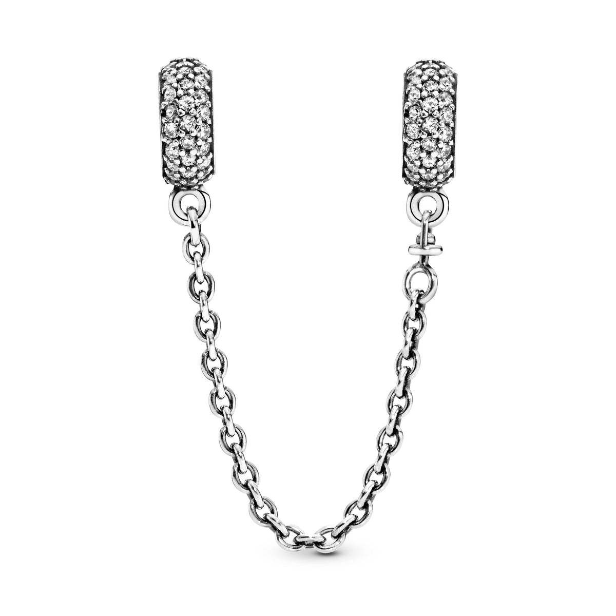 Sparkling Pavé Safety Chain Charm