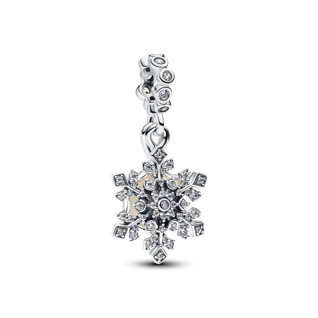 Opalescent Snowflake Double Dangle Charm