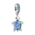 Murano Glass Sea Turtle Dangle Charm